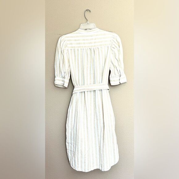 GAP Linen Blend Puff Sleeve Mini Shirtdress - Picture 7 of 8